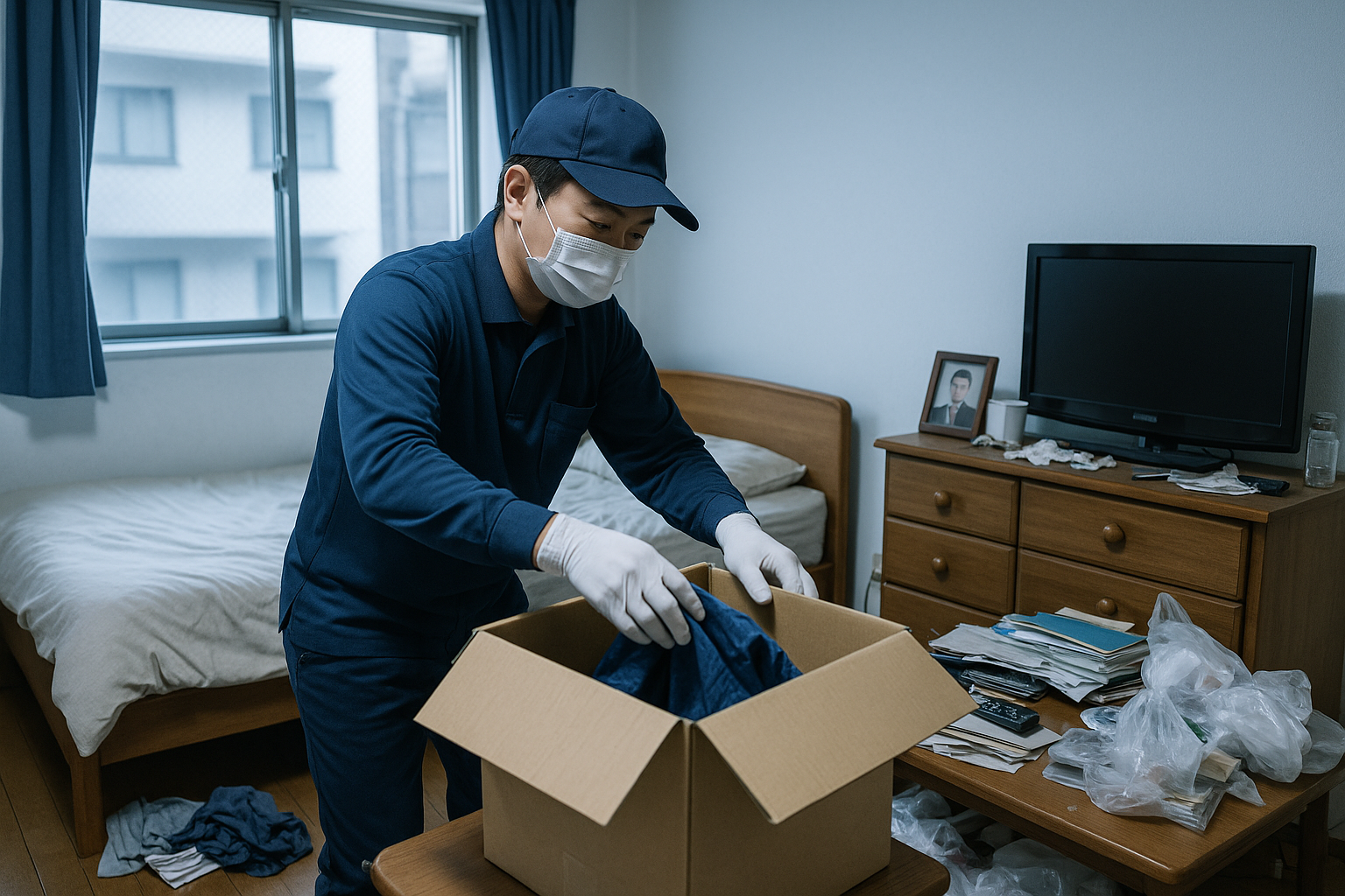 ワンルーム 男性 遺品整理